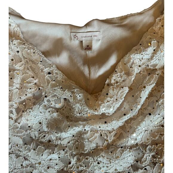 DB Established | Women's Cream Sleeveless Dress | Size 10 | NWT | 0962 - Picture 3 of 10